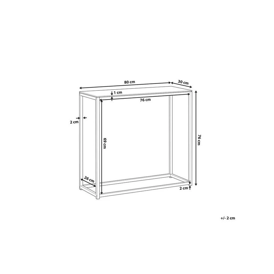 Beliani Consoletafel DELANO - Wit Veiligheidsglas - Afbeelding 3