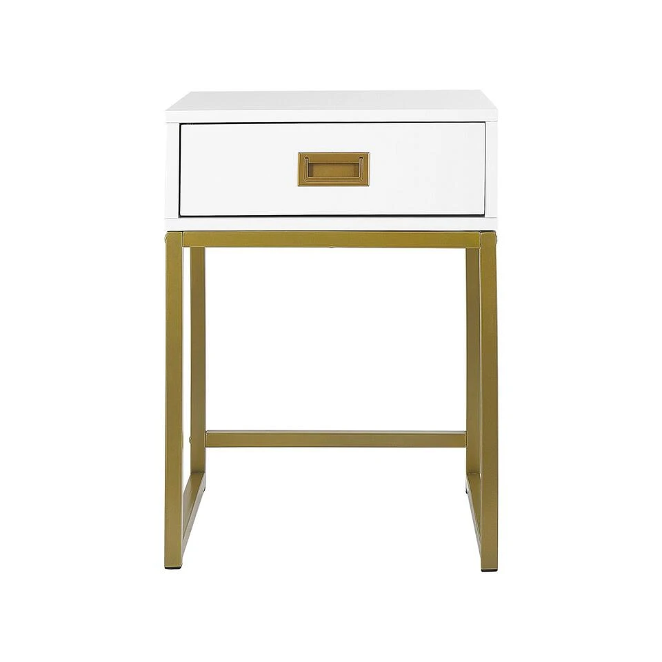 Beliani Bijzettafel LARGO - Wit Mdf - Afbeelding 4