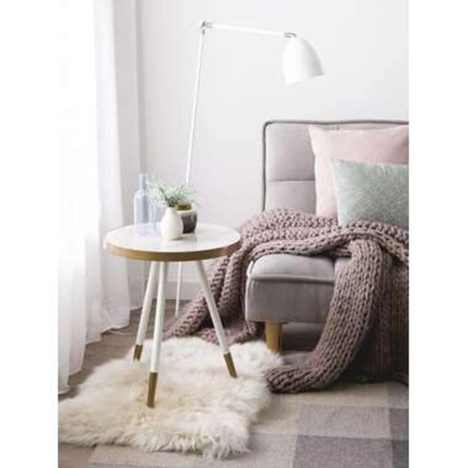 Beliani Bijzettafel RAMONA - Wit Mdf - Afbeelding 3