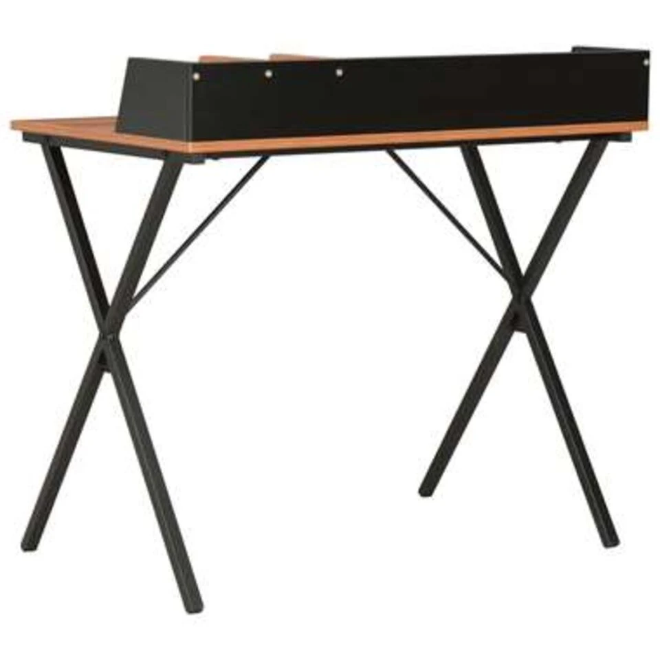 VidaXL Bureau 80x50x84 Cm Zwart En Bruin - Afbeelding 4