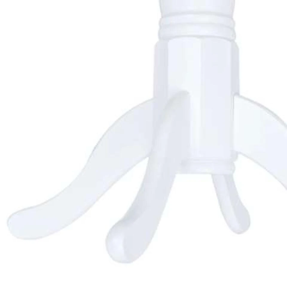 VidaXL Eettafel 106 Cm Massief Rubberwood Wit En Bruin - Afbeelding 3