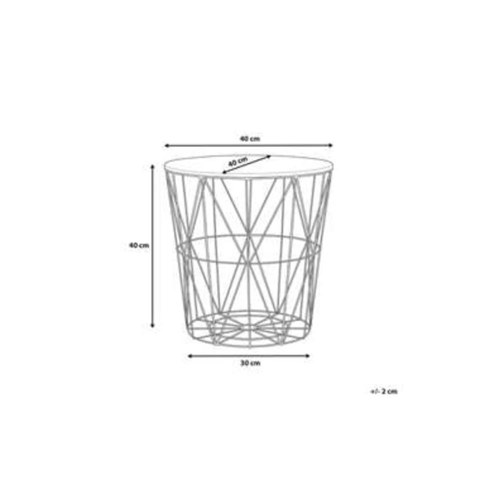 Beliani Bijzettafel LANARK - Zwart Mdf - Afbeelding 4