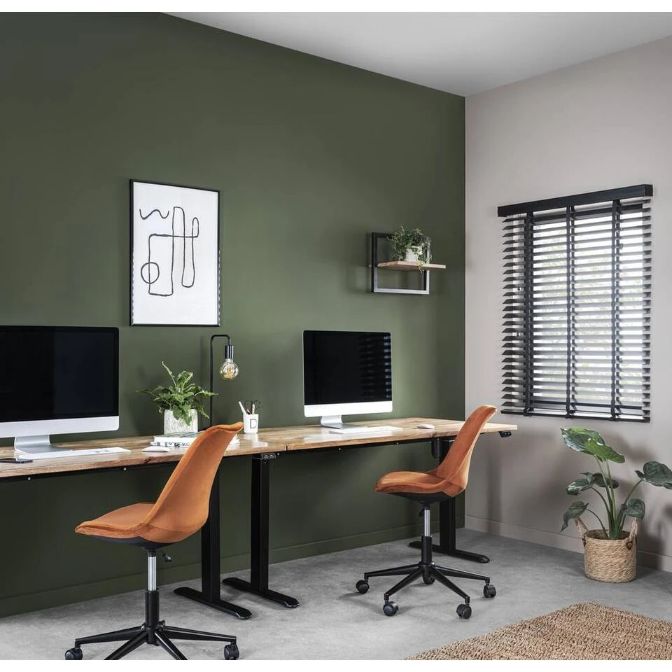 Bureau Homeworx Zit/sta Elektrisch Verstelbaar – Mangohout/zwart - 75/118x160x80 Cm - Afbeelding 2